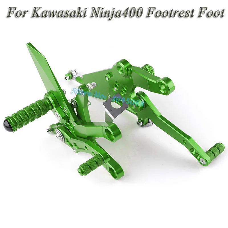 CNC для Kawasaki Ninja400 Ninja 400 аксессуары для мотоциклов CNC Алюминиевые Регулируемые задние наборы Rearset подножка колышки для ножных опор 18