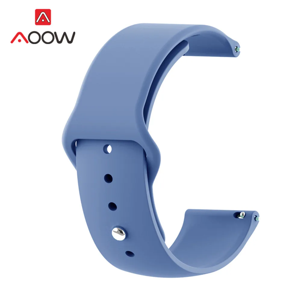 02 Navy blue 18 мм 20 мм 22 мм силиконовый ремешок для samsung Galaxy Watch 42 мм 46 мм спортивный браслет ремешок для Amazfit Garmin SM-R810 R800 - Цвет ремешка: 02 Navy blue