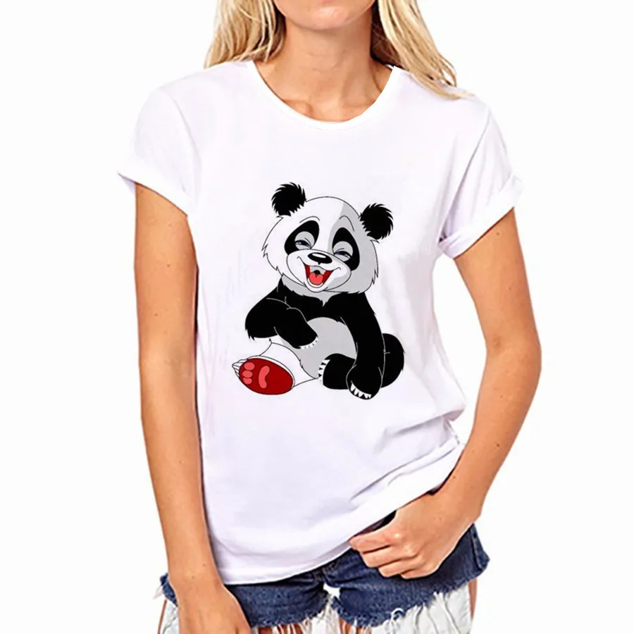 Футболка CDJLFH женская с карманами хлопковая кроликом белая Милая рубашка топ