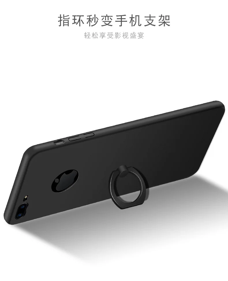 Однотонный чехол для iPhone 6 6s 7 Plus полностью защитный 4 7/5 5 дюймов роскошная модная