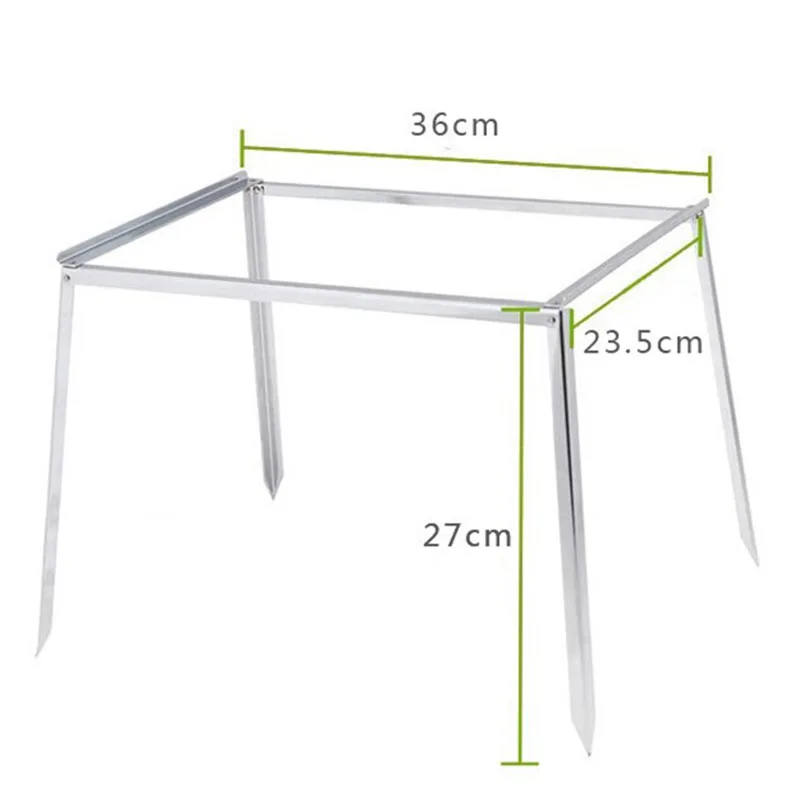 Новый портативный гриль из нержавеющей стали с древесным углем 1 комплект для барбекю 6 шт. 45 см шашлыки