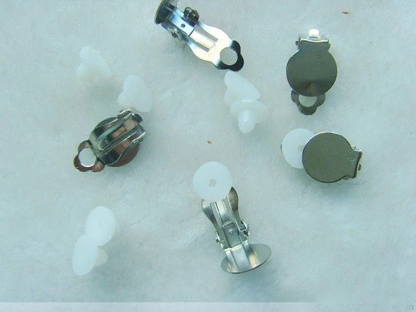 Набор сережек для пирсинга клипсы без проколов ушей пустые с плоским основанием |