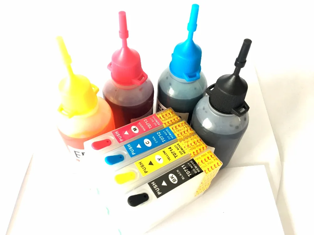 Набор чернил T0714 для принтера Epson SX410 SX610FW SX600FW SX205 SX215 SX105 SX405 BX310FN BX300F BX3450F BX600FW BX610FW