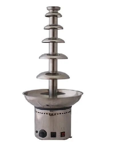 6 уровня 82 см полный нержавеющей стали коммерческий шоколадный фонтан фондю CF601