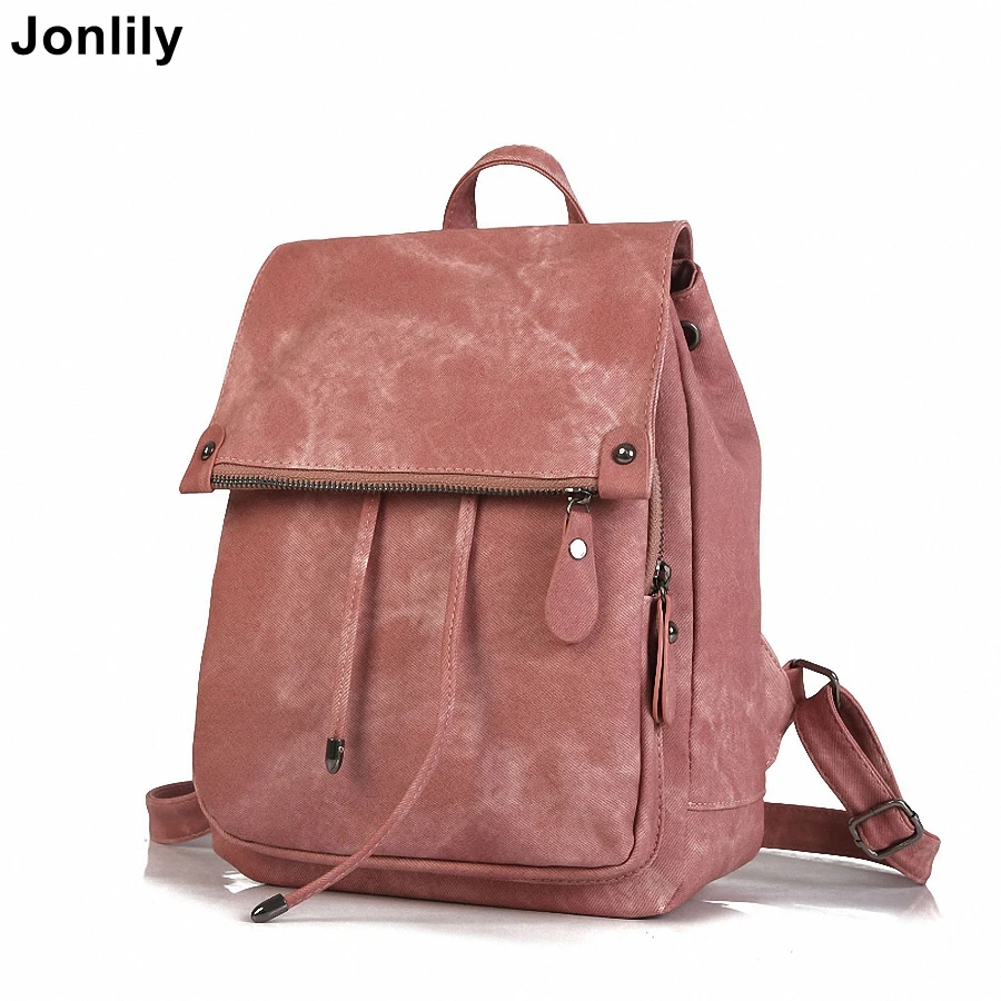 Jonlily Women Backpack Teenagers School Backpacks Casual Daypack Feminine Mochila Giant Capacity Travel Bags -KG074