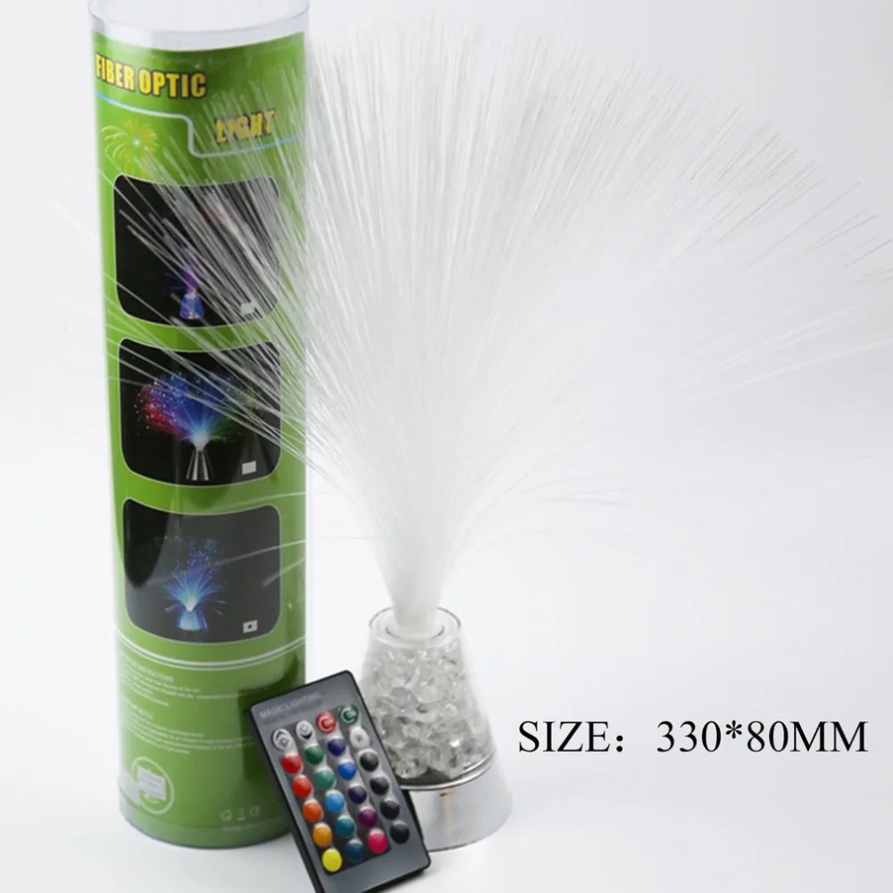 Creative Fiber Optic Lamp Remote Control Colorful Lighting Decor Light with Color-Changing Crystals Base for Festival Party Sale | Лампы и