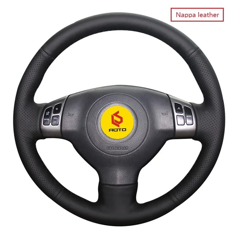 Оплетка на руль для Suzuki SX4 Alto старый Свифт кожаный чехол на руль - Название цвета: black