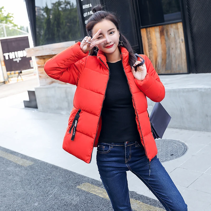 Geckoistail Women Autumn Winter Slim Sweet Warm Parkas Coat 2018 Down Cotton Jacket Ladies Long Sleeve Parka Outerwear Tops | Женская