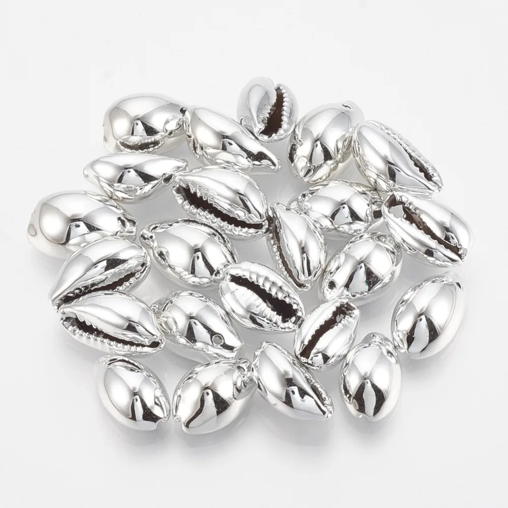 

Позолоченные Подвески Cowrie Shell 12 ~ 16x8 ~ 10x6 ~ 8 мм, отверстие: 1 мм