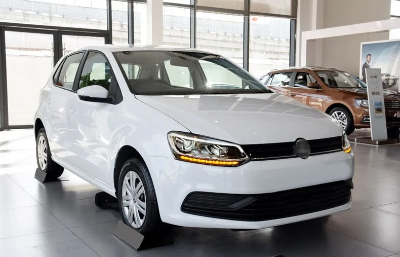 Новые автомобильные фары в сборе для Volkswagen Polo 2011- с 35 Вт ксеноновые лампы, проекторы ангельские глазки DRL для VW Polo фары