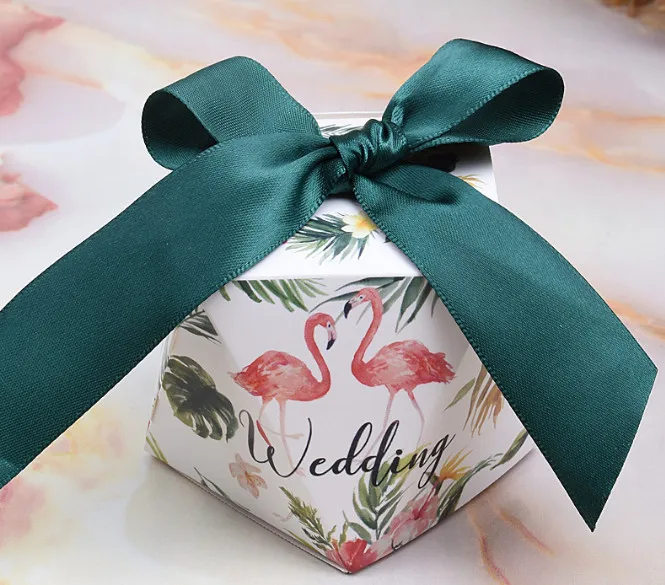 Flamingo Новые свадебные подарочные коробки и сумки, милые подарочные коробки для конфет для свадьбы, креативные коробки для конфет, вечерние принадлежности, Подарочная коробка для шоколада - Цвет: Flamingo