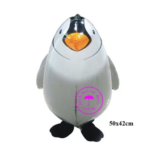 penguin Собака корова свинья лягушка утка кошка воздушные шарики в форме шагающего животного День Рождения украшения поставки в виде животных-героев мультфильмов домашних животных шагающего шары - Цвет: penguin