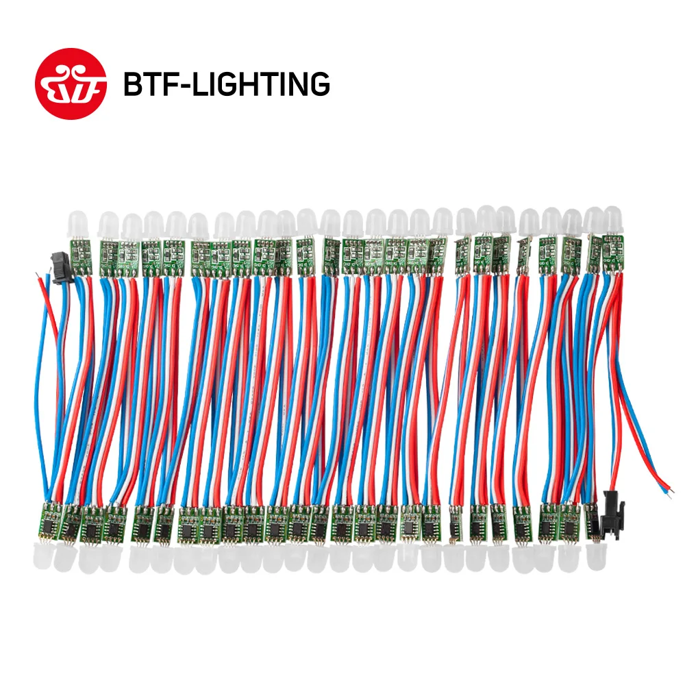 50 шт./струна 9 мм WS2811 цифровой светодиодный пиксельный модуль 2811 IC RGB