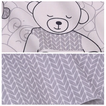 each one 50x160cm Chainho, Новая серия милых медведей, саржевая хлопковая ткань с принтом, Лоскутная Одежда для шитья своими руками, стеганый материал для детей и малышей - Цвет: each one 50x160cm