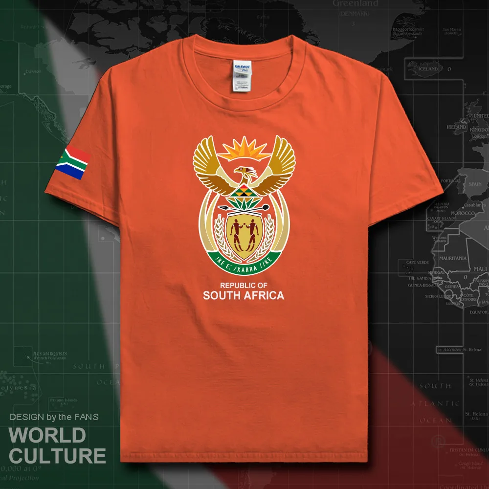 Южно Африканская Мужская футболка мода 2018 трикотажные изделия национальная