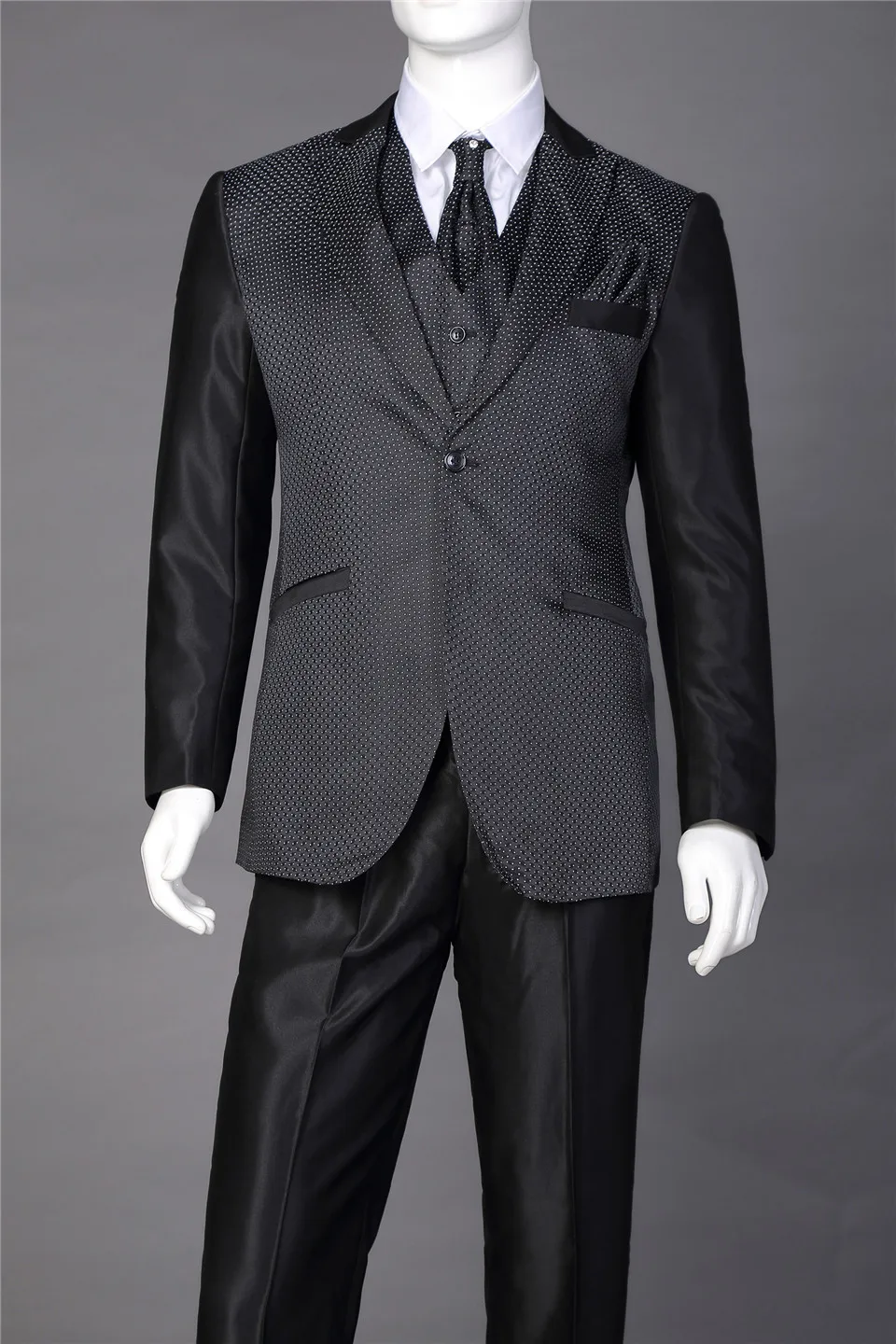 (Jacket+Pants+Vest+Tie+Kerchief) Five Pieces 2016 New Design Wedding Party Dress Men Suits Fashion Business Trajes Size M-5XL | Мужская