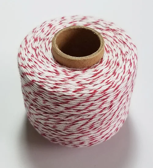dark red Хлопок веревка 150 м/рулон пекарь шпагат макраме тонкий шнур, веревка нить для украшения свадьбы Подарочная упаковка DIY - Цвет: dark red
