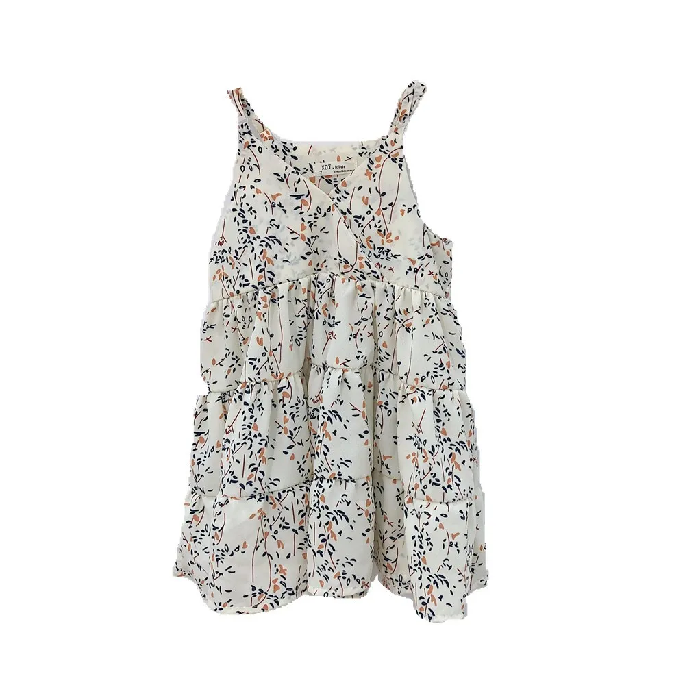 2019 Summer New Arrival korean style cotton flowers pattern all-match princess suspender dress for cute sweet baby girls | Детская