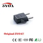 Универсальное дорожное Сетевое зарядное устройство переменного тока с американской и европейской вилкой, адаптер с 2 круглыми входными контактами