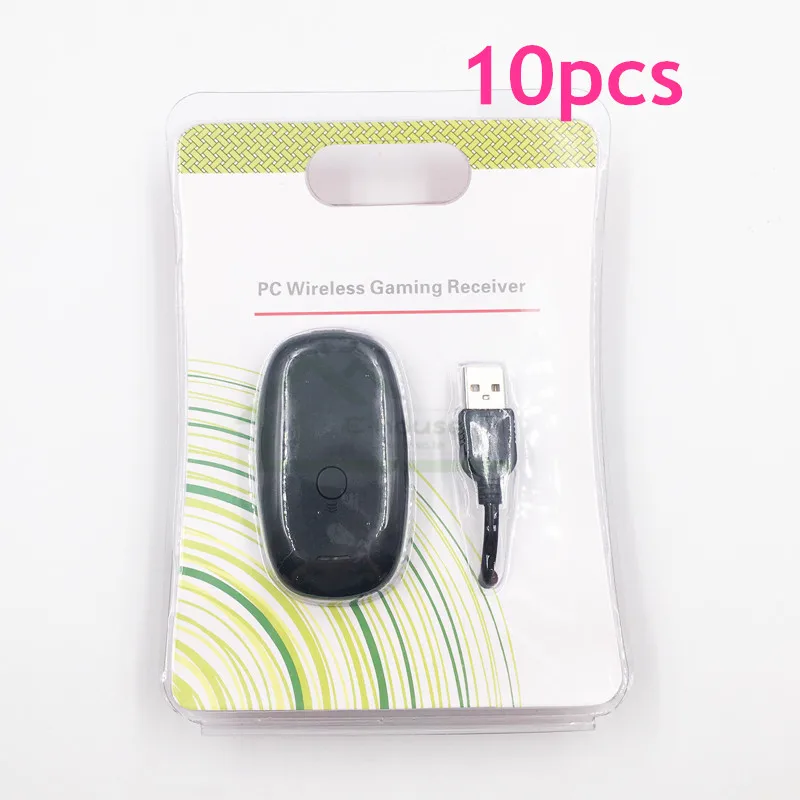 10 шт. E дом Черный PC Беспроводной контроллер Gaming Приёмник USB для Microsoft Xbox 360 Оконные