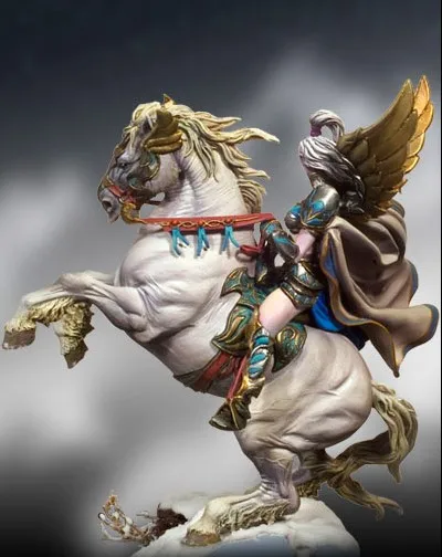 1/32 масштабные фигурки в стиле Фэнтези 54 мм женские ares и horse Pegasus набор моделей из