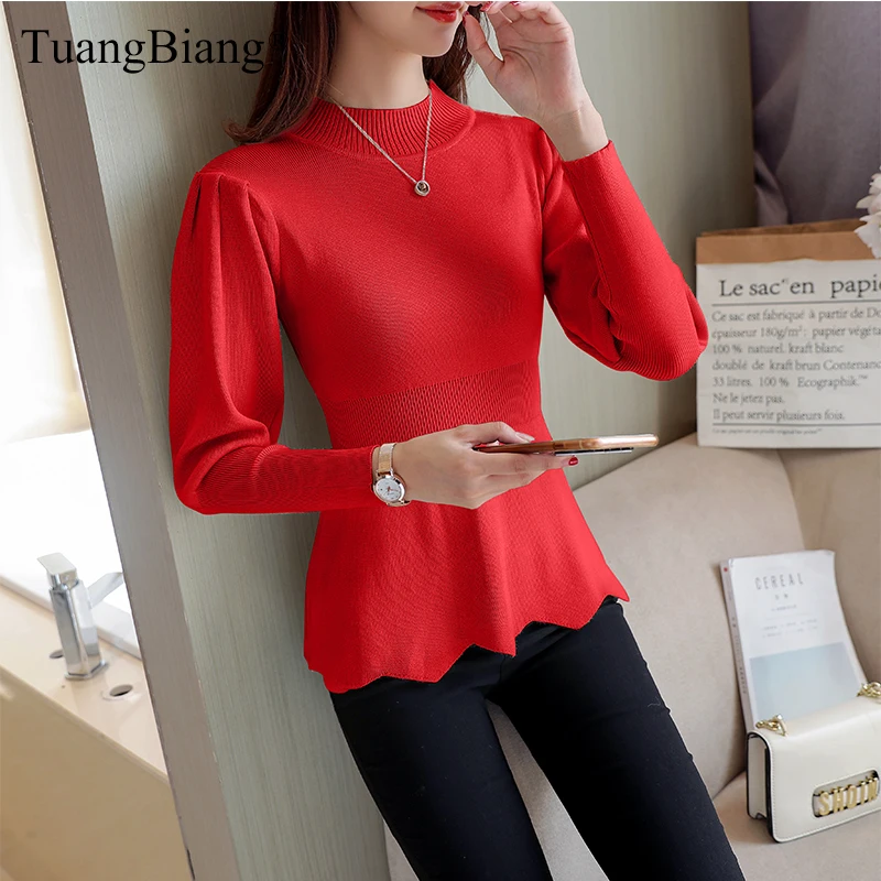 Новинка 2018 зимние пуловеры с длинным рукавом свитер тонкий женский полувысокий