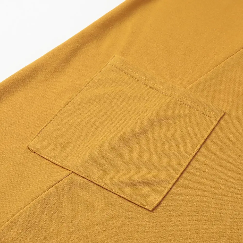 5XL размера плюс женская одежда 2019 Сезон осень-зима женские карманами платье с