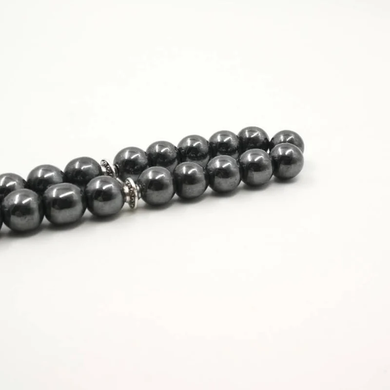 Мужской Tasbih натуральный гематит металлическая кисточка дешевая цена и хорошее качество молитвенные бусины 33 66 99 бусины ислам камень четки