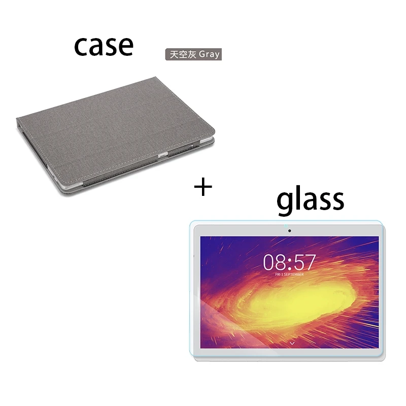 gray and glass Модный pu кожаный защитный складной чехол-книжка для alldocube M5 для 10,1 дюймового планшетного ПК, чехол - Цвет: gray and glass
