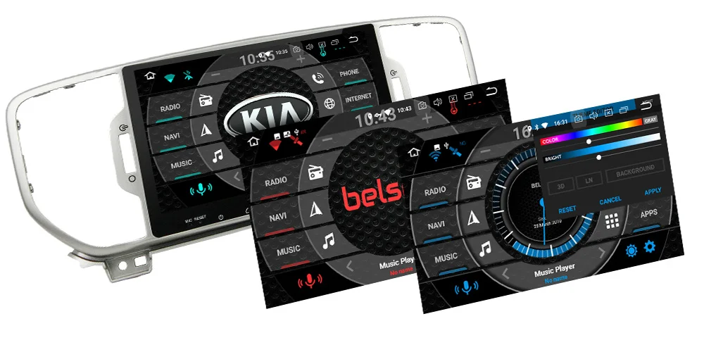 Belsee Kia Sportage 4 Гб 64 Гб 8 ядер 9 дюймов HD экран Android 9,0 Автомагнитола стерео WiFi gps навигация СБ Navi