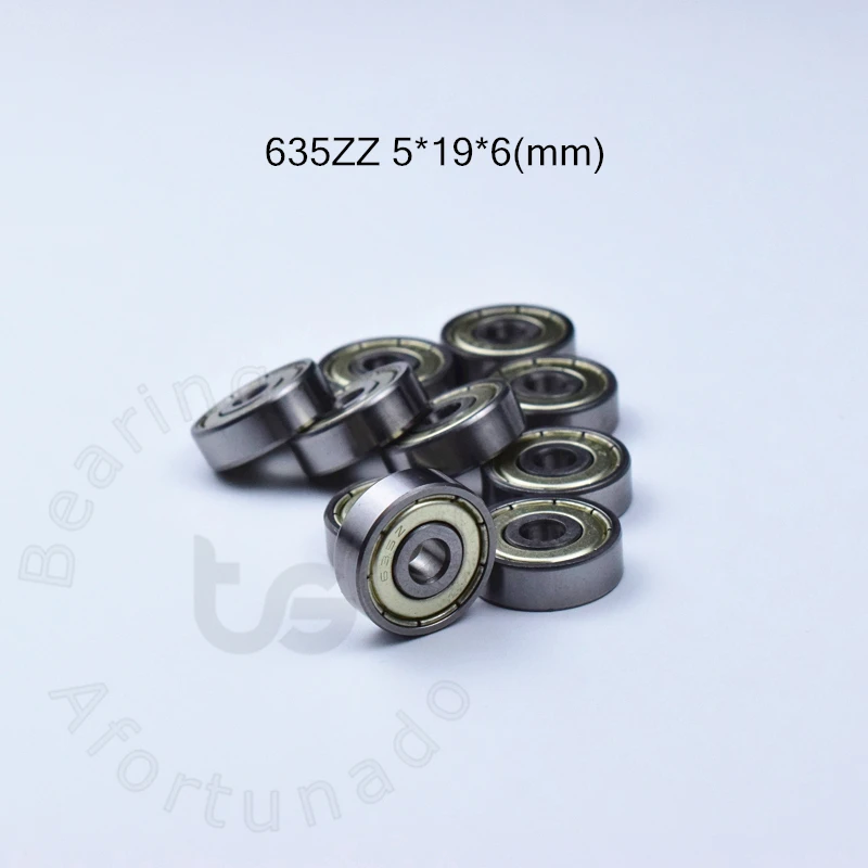 Bearing 10 Pieces 635ZZ 5*19*6(mm) free shipping chrome steel Metal Sealed High speed Mechanical equipment parts