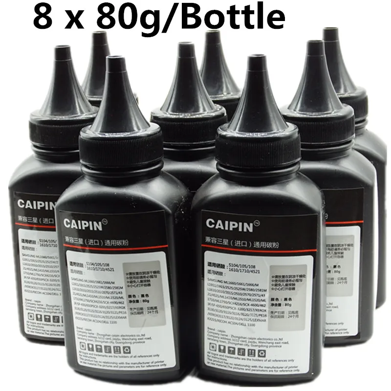 8 Bottle 1 кг пополнения черный лазер тонер комплект Наборы для Xerox P105 P205 P 105 205 Phaser 3010 3040 3045 P158b M158b P 158b 158 принтер - Цвет: 8 Bottle