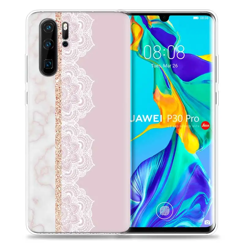 Чехол для huawei P30 P20 P10 P9 mate 10 20 Lite Pro, сумка для мобильного телефона P Smart Z Plus, Цветочная Мандала с Пейсли P8 P30Pro P2
