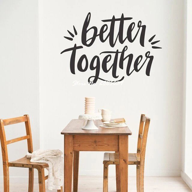 Лучше вместе виниловые настенные наклейки с цитатами Inspire DIY самоклеящиеся для