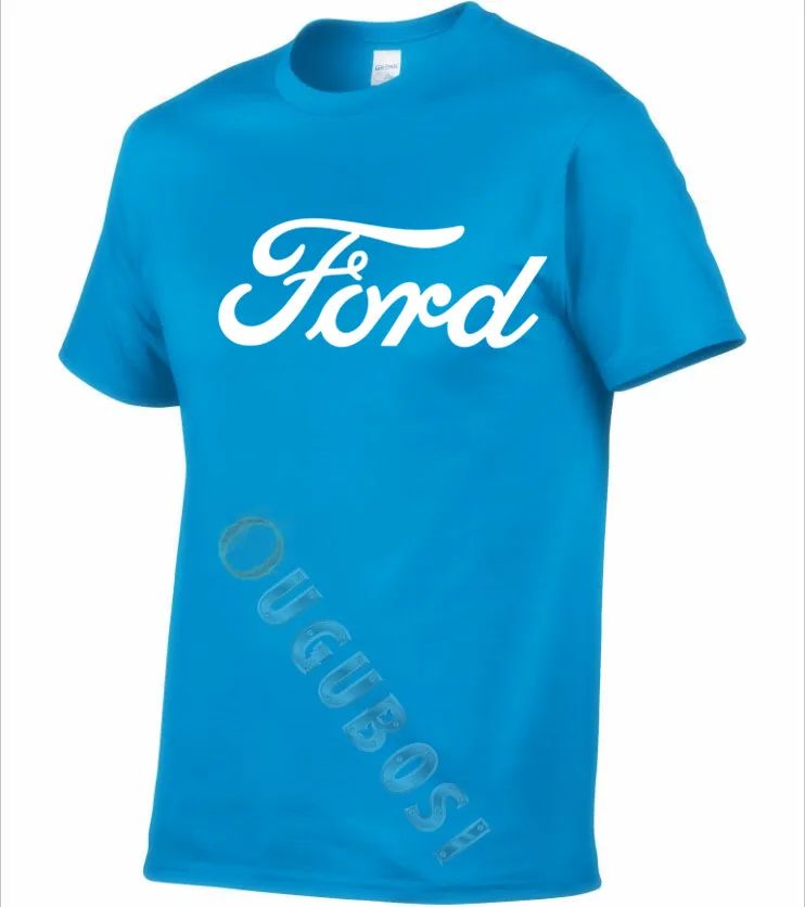 #2019 дизайнерская футболка ford белая мужская синяя рубашка Ford|Мужские футболки| |
