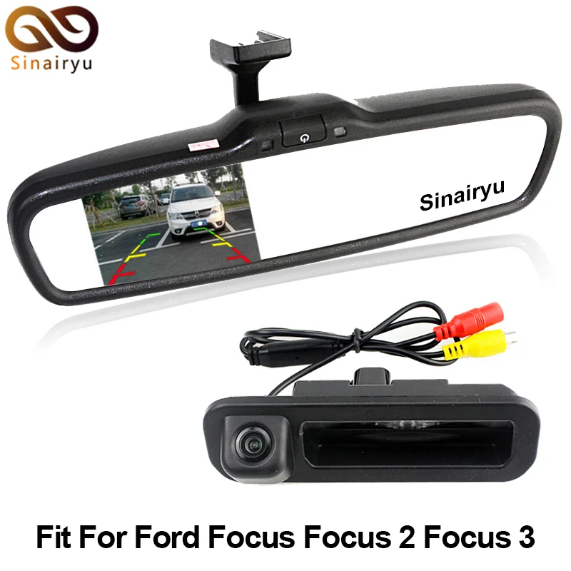 Sinairyu 4.3" TFT LCD Car Rear View Bracket Mirror Monitor RCA Video Player Input For Ford Focus Mondeo Max Fiesta Explorer |