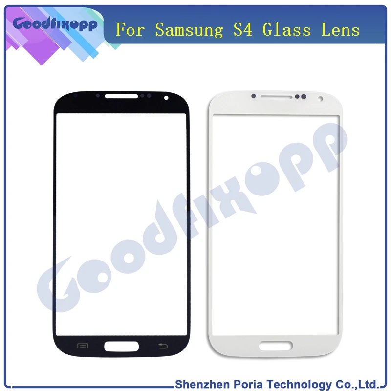 Для Samsung Galaxy S4 i9500 i9505 ЖК-дисплей сенсорный экран Переднее внешнее стекло Объектив