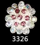 3326-100pcs 100 шт роскошный металлический жемчуг Сплав для маникюра художественные талисманы цветок галстук-бабочка блеск AB Стразы гвоздь для ногтей металлические части-3321 - Цвет: 3326-100pcs