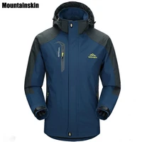 mountainskin 5xl mens jackets waterproof spring hooded coats men women outerwear army solid casual brand male clothingsa153