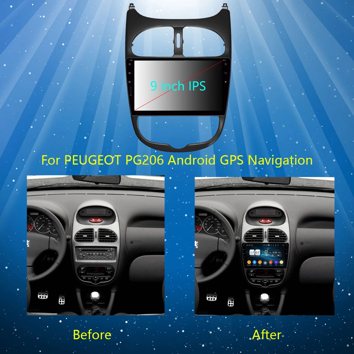 Автомобильный DVD плеер 9 &quotIPS Octa Core 4G RAM + 64G Android 0 для PG206 Peugeot 206 PG GPS навигация радио