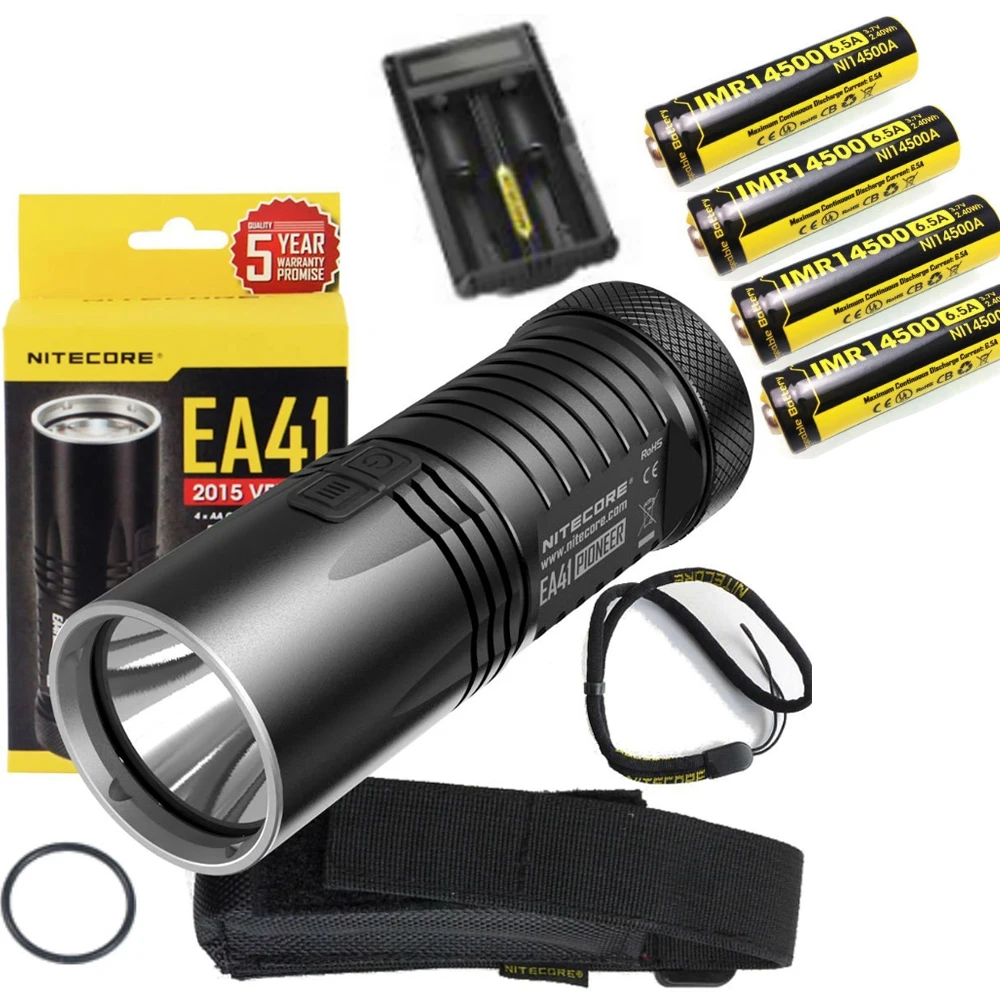 NITECORE EA41 ea41w 1020 лм светодиодный фонарик U2 для кемпинга походов тактический фонарь +