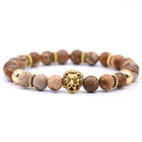 2019 natural stone lion head bracelet young fashion mood cure bracelets gifts for men