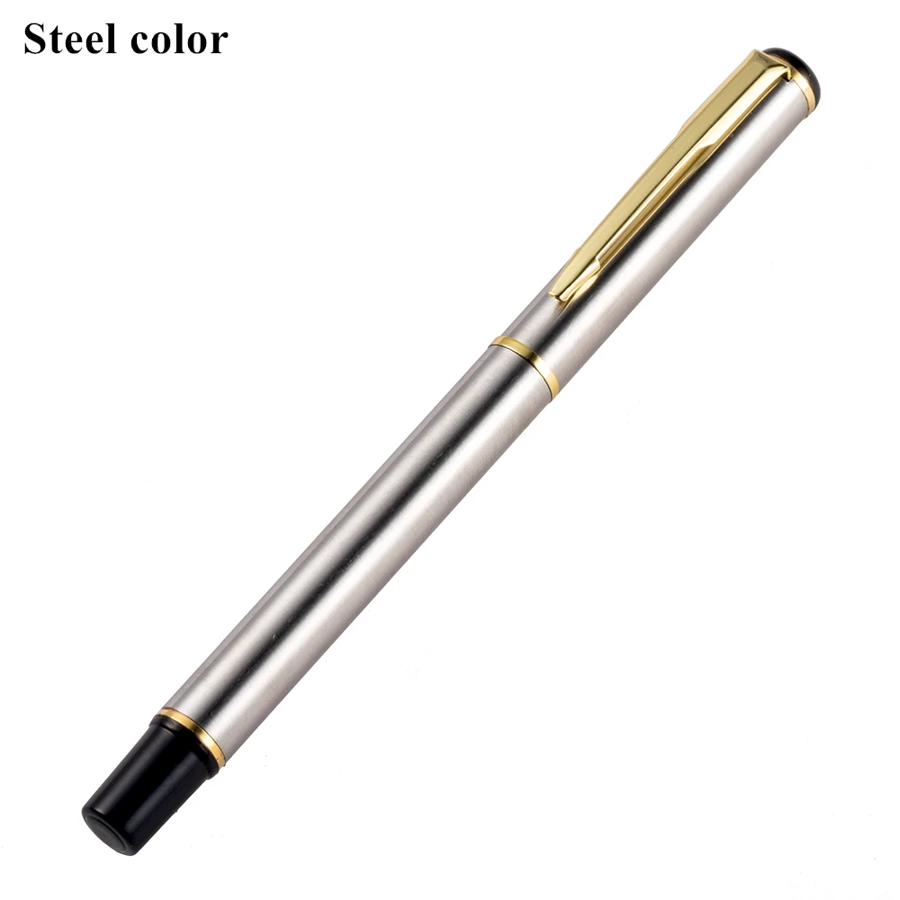 Steel color Канцелярские товары от производителя офисные металлические шариковые ручки для школьных принадлежностей школьные бизнес подарки ручка - Цвет: Steel color