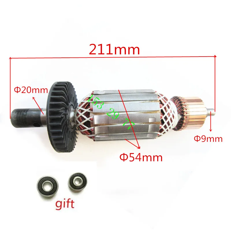 AC220-240V Rotor Engine Motor Armature Replacement for MAKITA 3612C 3612CY 3612CX 3612CXY 516509-7 516508-9 Rotor Armature