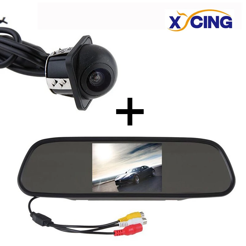 XYCING 5 дюймов TFT lcd Автомобильный Монитор 480x272 пикселей зеркало заднего вида RVC-215+ E318 ночное видение Водонепроницаемая Автомобильная камера заднего вида