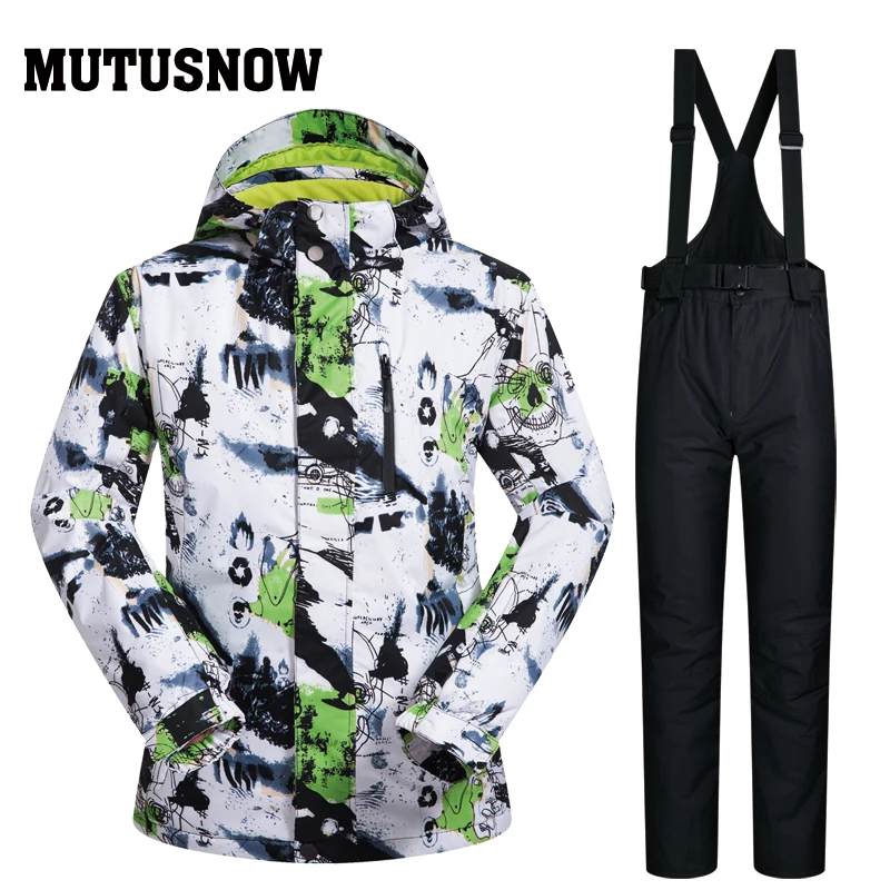 Лыжный костюм MUTUSNOW мужской новый зимний спортивный ветрозащитный
