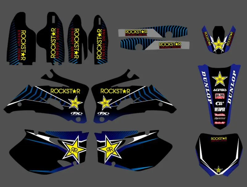 Графика фоны наклейки Наборы для Yamaha YZ250F YZ450F 2006 2007 2008 2009 YZ 250F 450F YZ250 YZ450 F