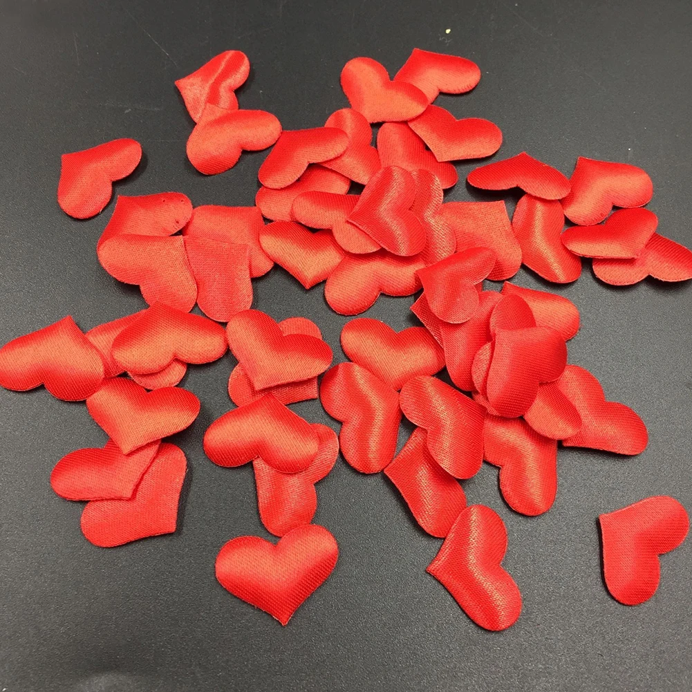 100 шт. мягкий Ткань Любовь Сердце бросали лепестки свадебный стол кровать