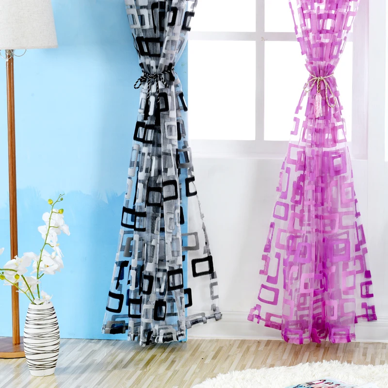 NAPEARL 1 шт. органза занавески на окна готовые отвесные панели тюль квадратные