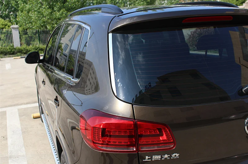 

Free Shipping 2pcs Stainless steel Decoration and decoration of rear window accessories For Volkswagen VW Tiguan mk1 2010-2017
